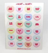 Image 2 of Candy Hearts Sticker Sheet