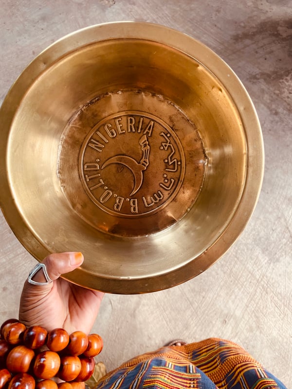 Image of Antique Islamic Brass Bowl