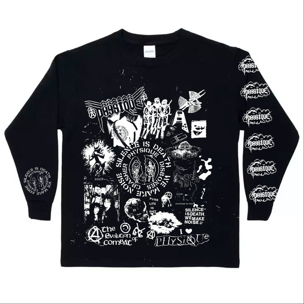 Image of PHYSIQUE - "So Many Logos" long sleeve concert tee