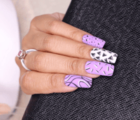 Image 1 of Fun in purple  Press On Nails