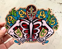Image 1 of Day of the Dead Luchador Mexican Wrestler Sticker Decal