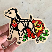 Image 1 of Day of the Dead Pit Bull Sticker Decal