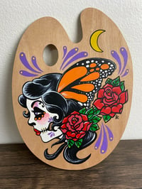 Image 2 of Day of the Dead Monarch "Butterfly Beauty" Original Painted Art