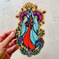 Image 1 of Day of the Dead "Virgen de Guadalupe" Sticker Decal