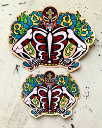 Image 2 of Day of the Dead Luchador Mexican Wrestler Sticker Decal