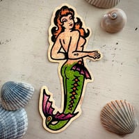 Image 2 of Traditional Tattoo Pin-up Mermaid and Octopus Sticker Decals
