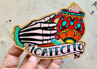 Image 2 of Day of the Dead "Cafecito" Coffee Sticker Decal or Magnet