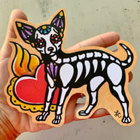 Image 3 of Day of the Dead Chihuahua Sticker Decal