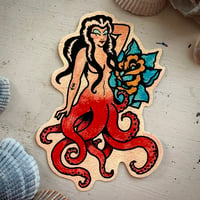 Image 3 of Traditional Tattoo Pin-up Mermaid and Octopus Sticker Decals