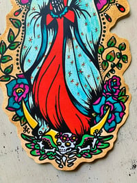Image 4 of Day of the Dead "Virgen de Guadalupe" Sticker Decal