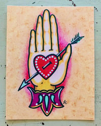 Image 4 of Mexican Folk Art Sacred Heart Postcard Set 