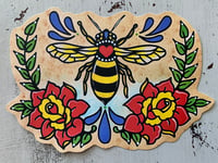 Image 1 of Traditional Tattoo Bee Sticker Decal