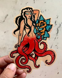Image 5 of Traditional Tattoo Pin-up Mermaid and Octopus Sticker Decals