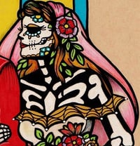 Image 5 of Day of the Dead Wedding Couple Art Print