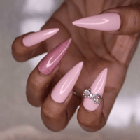 Image 2 of Pink dress  Press On Nails