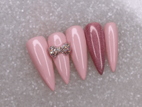 Image 3 of Pink dress  Press On Nails