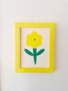 Yellow and Green Flower / Yellow Frame 
