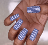 Image 3 of Blue bamboo  Press On Nails