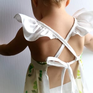 Image of Flower Lace Up Top 2-6 years