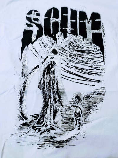 Image of SCUM : 2020 WHITE/BLACK REAPER  Tshirt 