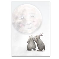 Image 2 of Moon Bunnies Print