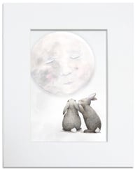 Image 3 of Moon Bunnies Print