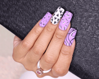 Image 3 of Fun in purple  Press On Nails