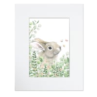 Image 3 of Bunny in the Forest Flowers Print