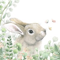 Image 1 of Bunny in the Forest Flowers Print