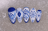 Image 3 of Vintage royal blue  Press On Nails