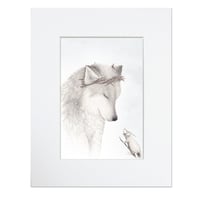 Image 2 of The Wolf King - Winter Wolf Print