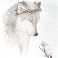 Image 1 of The Wolf King - Winter Wolf Print