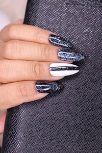 Image 3 of Black galaxy  Press On Nails