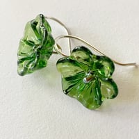 Image 2 of Flower Earrings - Sage Green