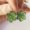 Flower Earrings - Sage Green