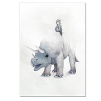Image 3 of I Dream of Dinosaurs - Triceratops Dinosaur Print