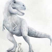 Image 1 of I Dream of Dinosaurs - Trex Dinosaur Print