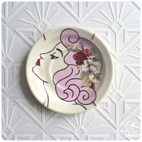 Image 1 of Kiss Kiss - Hand Painted Vintage Plate