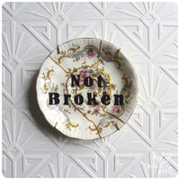 Image 1 of Not Broken - Hand Painted Kintsugi plate