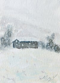 Image 2 of The Color of Snow -Original Acrylic Painting 