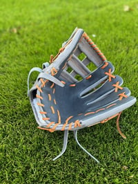 Image 3 of 12" H-Web Utility Glove (Grey & Navy)