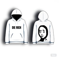 die rich x abstract art hoodie .