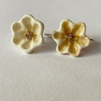 Image 2 of Ivory Flower Earrings