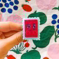 Image 1 of Sparkle Blush Stamp Brooch