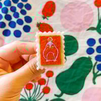 Image 1 of Penguin Candle Stamp Brooch