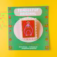 Image 2 of Penguin Candle Stamp Brooch