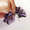 Violet Flower Earrings