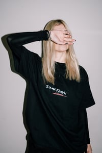 Image 3 of TEXT TEE BLACK