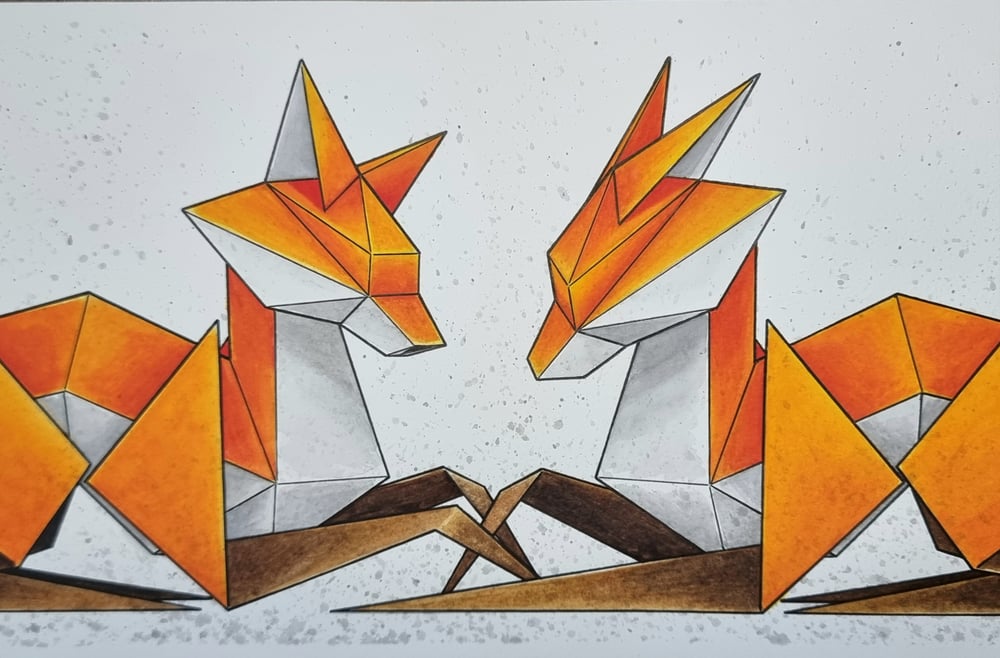 Image of "The Lovers" original watercolour 