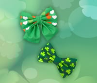 Image 1 of Shamrocks / Irish hearts sailor bows and bow ties 